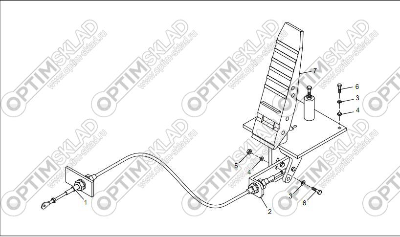 Педаль газа в сборе